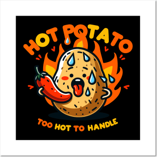 Hot Potato-Too Hot To Handle | Cute and funny Potato Puns | Hot potato puns Posters and Art